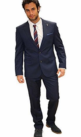 HARRY BROWN Mens blue harry brown 2 piece 2 button fashion suit 40R