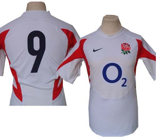 Ellis - England No.9 match shirt v Ireland March 06 - 2nd half