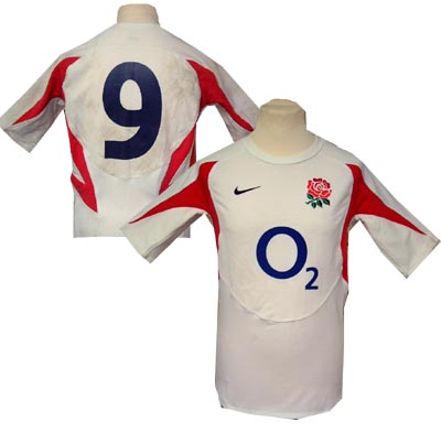 Harry Ellis - England No. 9 match worn 2nd half shirt v Ireland Feb 07