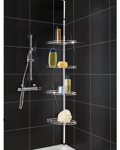 Hartleys Bathroom Hartleys 4 Tier Steel Easy Fit Adjustable Bathroom Shower Tidy