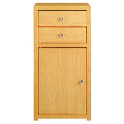 Single Door Double Drawer Unit, Beech