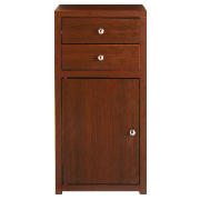 Harvard Single Door Double Drawer Unit, Dark Wood