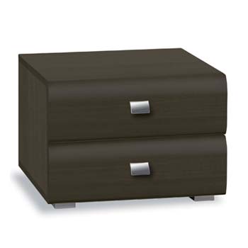 Caro 2 Drawer Bedside Table in Wenge