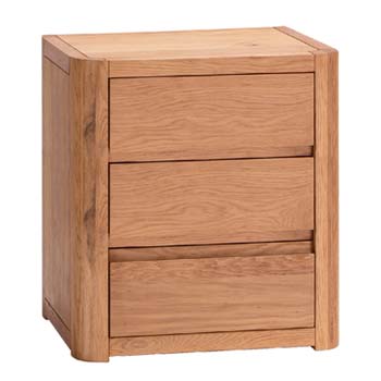 Hasena Kari Solid Oak 3 Drawer Bedside Table