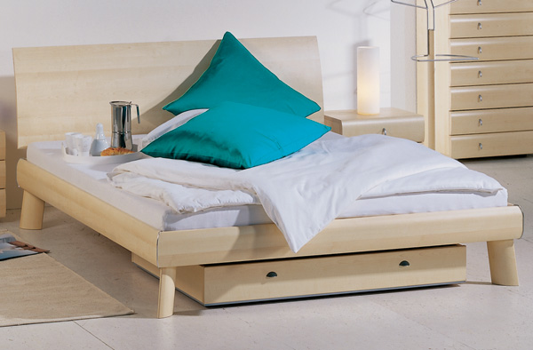 Hasena Modern Elipso Legs- Alexandria Headboard ( Maple ) Double