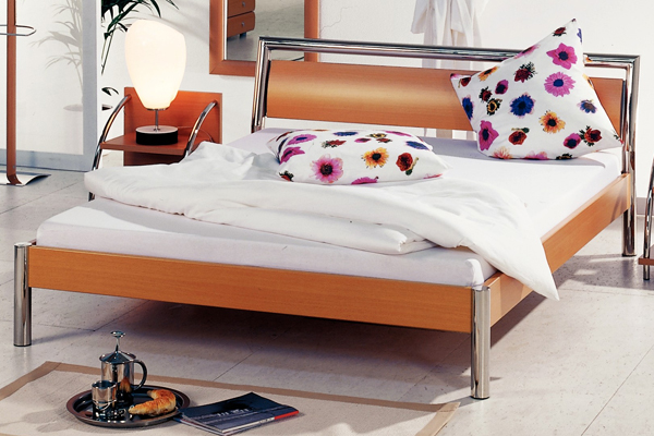 Hasena Modern Riyadh Legs (Laminated Beech Bed And Headboard)