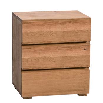 Tara Solid Oak 3 Drawer Bedside Table