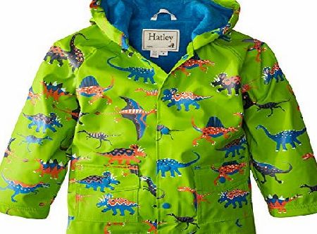 Hatley Boys Dinos Raincoat, Green, 5 Years