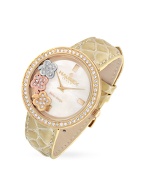 Lovely - Sand Swarovski Crystal Floating Charms Dress Watch