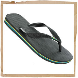 Brasil Flip Flop Black