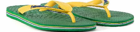 Havaianas Brasil Flip Flop Logo Green