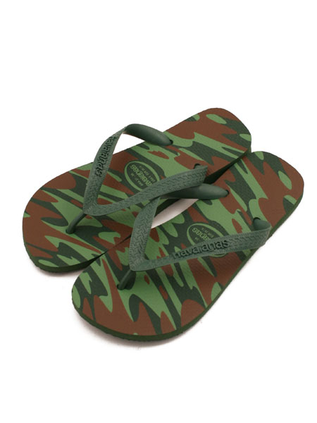 Havaianas Olive Green Camo Flip Flops