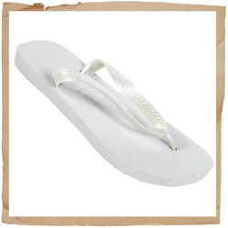 Top Metalic Flip Flop White