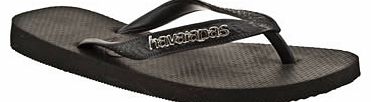 Havaianas womens havaianas black top logo metallic