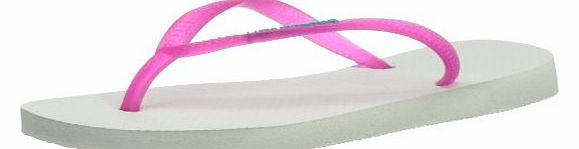 Womens Slim Logo Thong Sandals 4119787 White 5 UK,EU 37/38