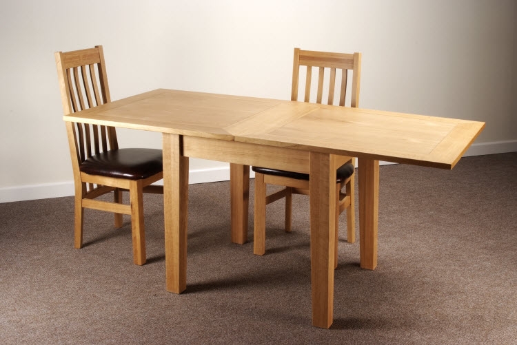 Havana Oak Flip Top Dining Table and 4 Vermont