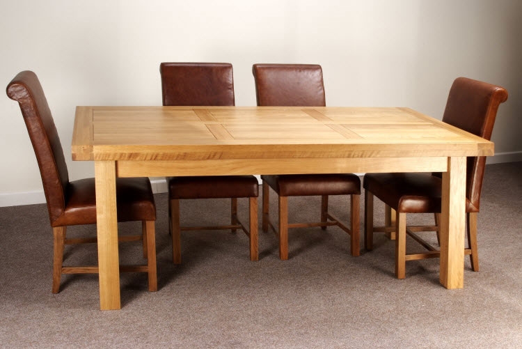 Havana Oak Monastery Dining Table and Choice of