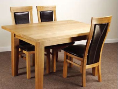 Havana Oak Paris Fixed Top Dining Table and