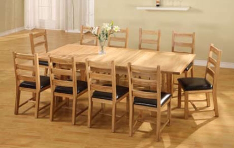 Havana Oak Rectangular Extending Dining Table