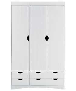 Haven 3 Door 4 Drawer Wardrobe - White