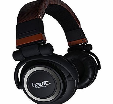 HAVIT HV-H91DJ Professional Stereo Studio Dj Series Headphones with Microphone, (Valentines Day Special), Brown