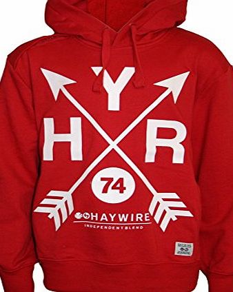 Haywire Boys Haywire Berlon Hooded Top Kids Fleece Lined Hooded Jumper Clearance S-XL (MEDIUM 9-10 YEARS)