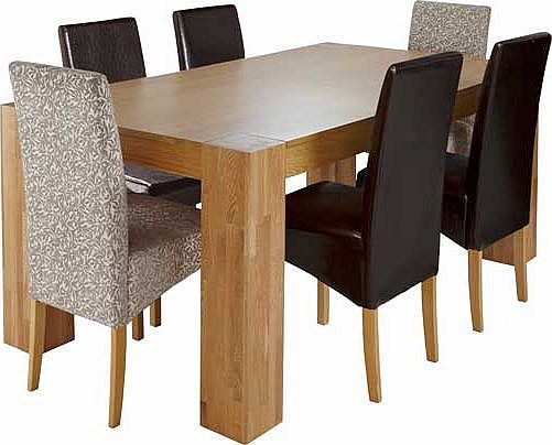 Alston Oak Table & 4 Chocolate 2