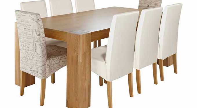 Alston Oak Table  6 Cream  2