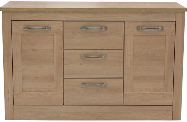 heart of house Hartpury 2 Door 3 Dwr Sideboard -