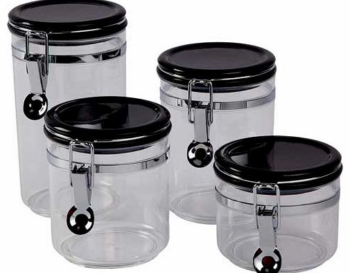 Klip 4 Piece Metal Canisters