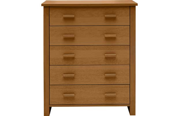 Wiltshire 5 Drawer Chest - Oak