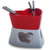 heart Shaped Chocolate Fondue Set