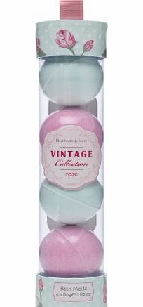 Vintage Collection Rose Bath Melts 4 x 80g