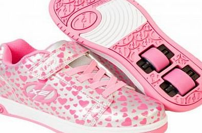 Heelys Dual Up Silver/Hearts Kids Heely X2 Shoe