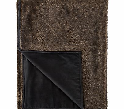 Faux Fur Marsciano Throw, Pewter