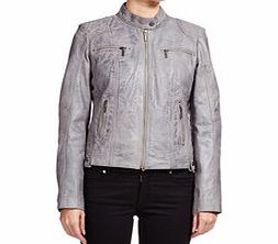 Casual storm grey biker jacket