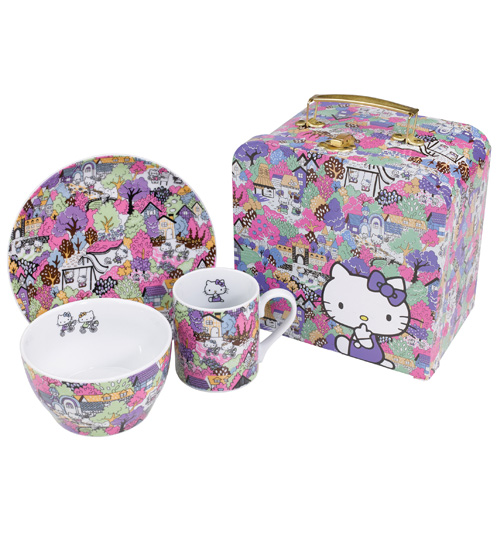 Hello Kitty Liberty 3 Piece Dinner Set In Case