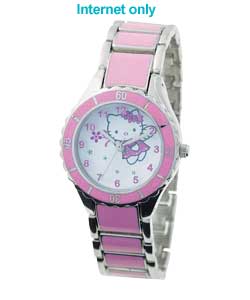 Watch with Lilac Enamel Bracelet