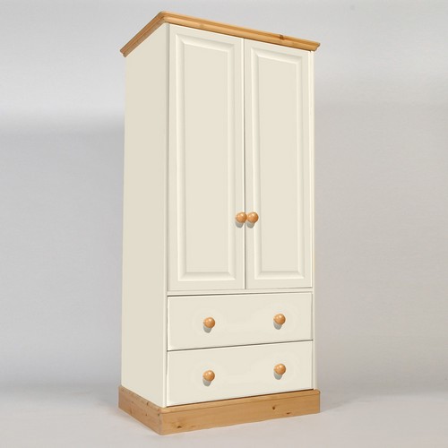 Hemingway Two Tone Pine Double Wardrobe with 2