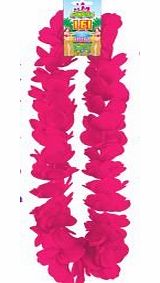 Bright Pink Hawaiian Beach Lei Hula Girl Party Flower Garland Fancy Dress Up Costume