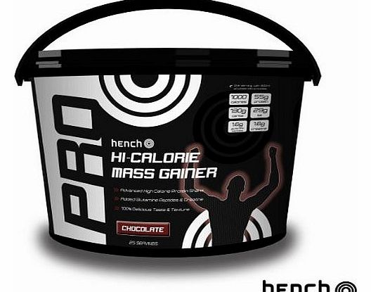 Hench Nutrition 4KG HENCH NUTRITION HI-CALORIE MASS GAINER / WEIGHT GAIN WHEY PROTEIN POWDER - STRAWBERRY