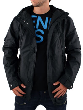 Black Vancouver Hooded Jacket