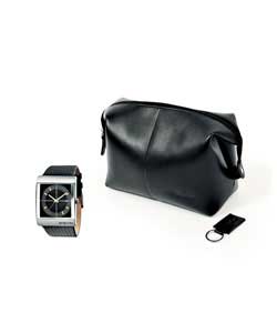 henleys Gift Set Watch with Washbag and Keyfob