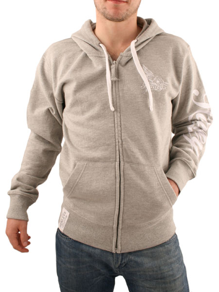 Grey Marl Kumar Zip Hoodie