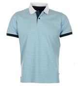 Aruba Blue and White Striped Polo