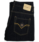 Dark Denim Boot Leg Jeans - 34`