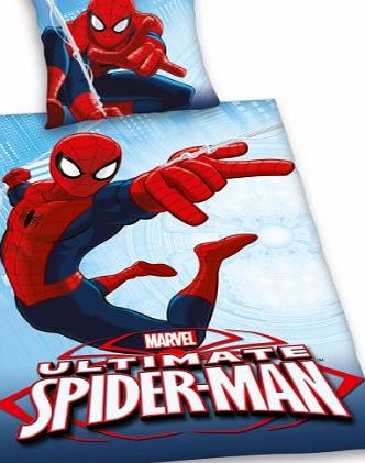 Herding 443655064 Ultimate Spiderman Pillow Case Bedding of 100 x 65 CM and 1 duvet cover of 210 x 160 CM 100 Renforce cotton, Switzerland