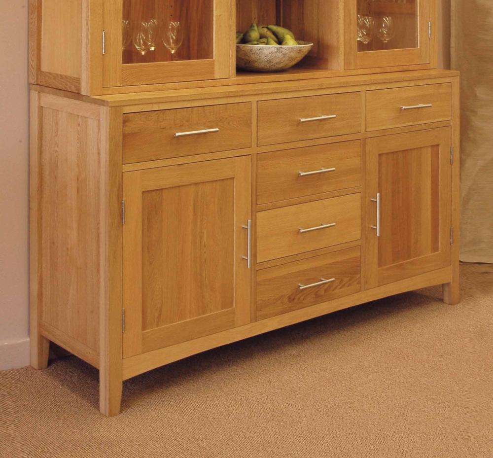 hereford Oak 2 Door 6 Drawer Sideboard - BASE