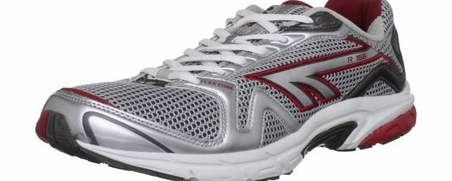 Hi-Tec Mens R156 Silver/Red/Gunmetal Trainer A001742/052/01 11 UK, 45 EU, 12 US