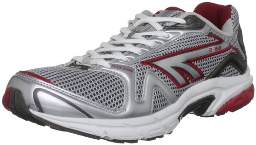 Hi-Tec Mens R156 Silver/Red/Gunmetal Trainer A001742/052/01 9 UK, 43 EU, 10 US